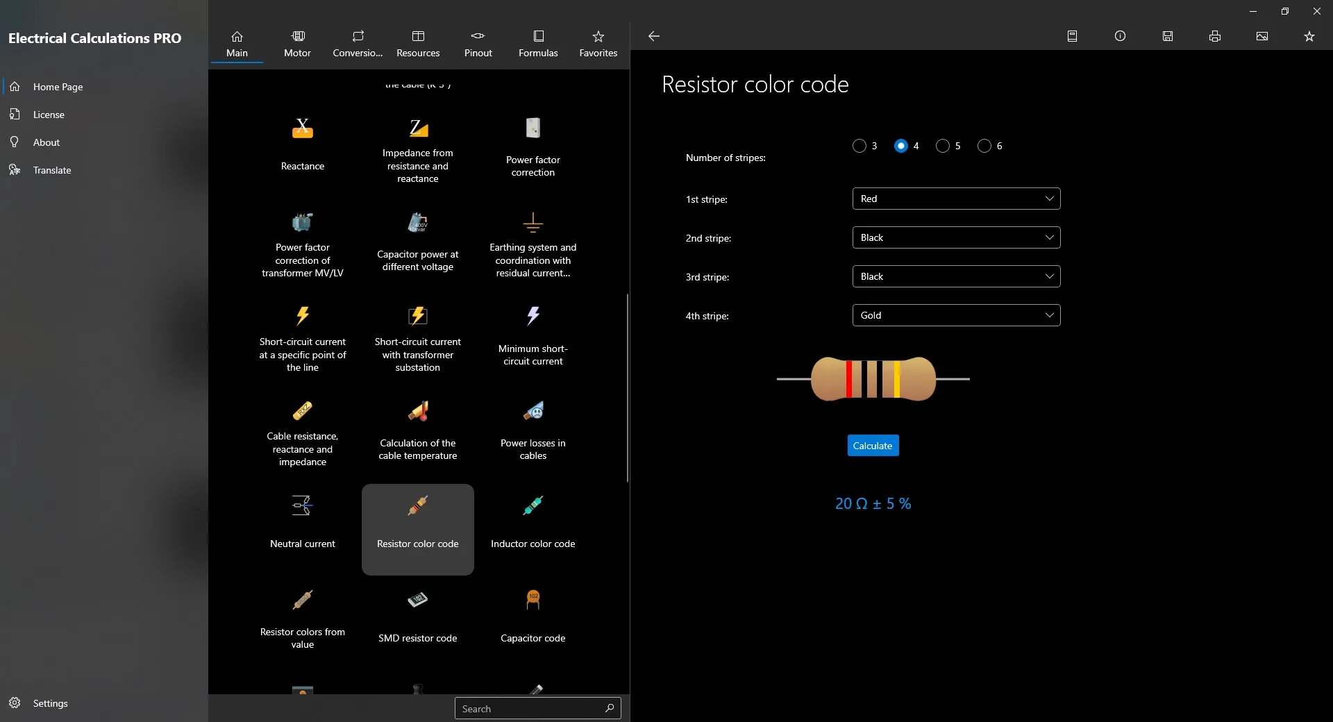 Egal Electrical Calculations screenshot 4