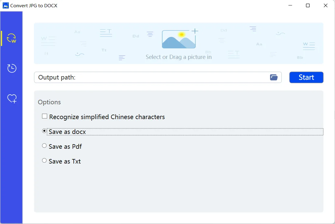 Convert JPG to DOCX screenshot 1