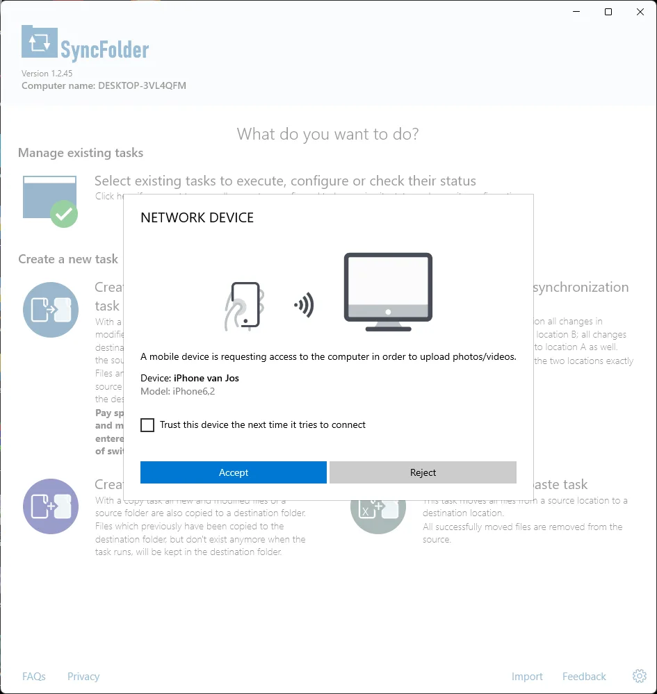 SyncFolder screenshot 1