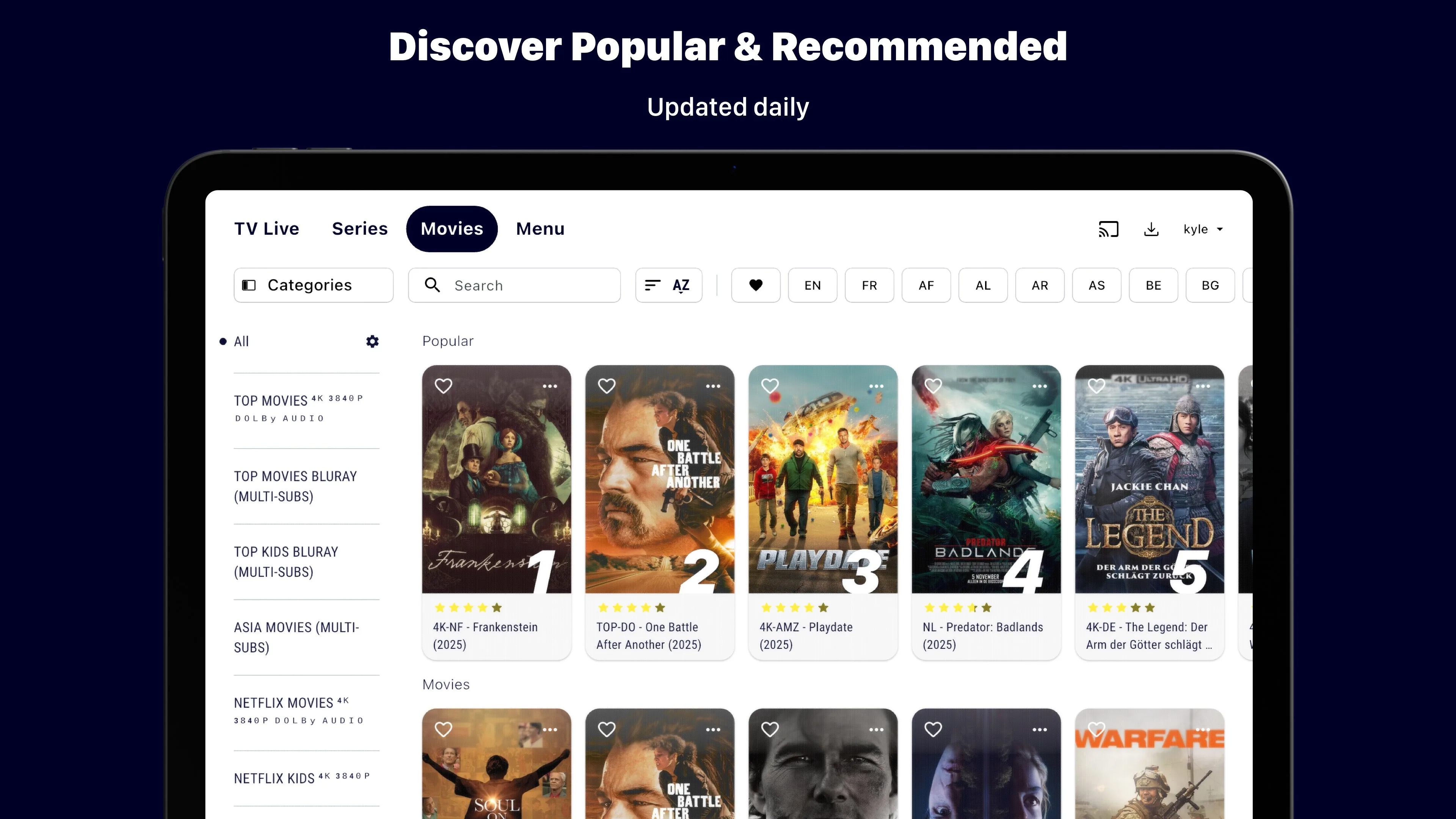 IPTV One: TV & Movie Player screenshot 5