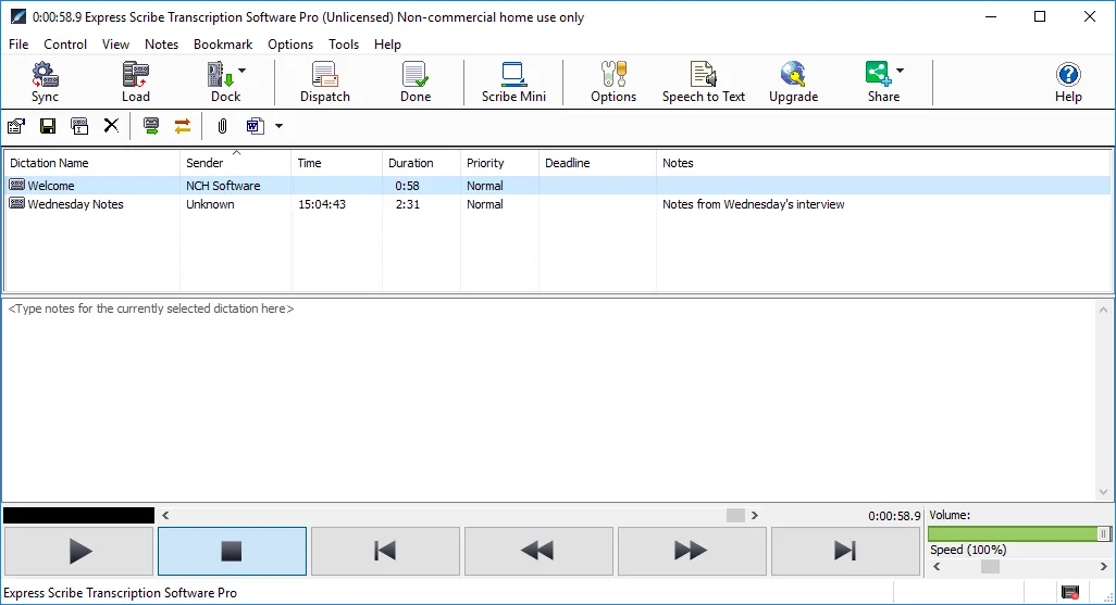 Express Scribe Transcription Express Edition screenshot 1