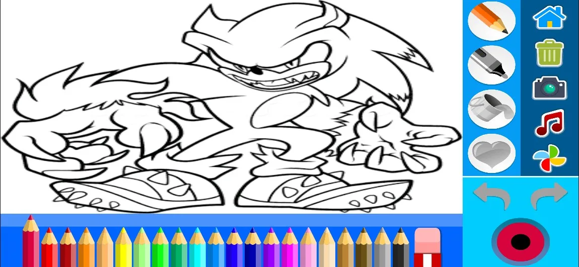 Coloring Poppy Sonnic playtime screenshot 1