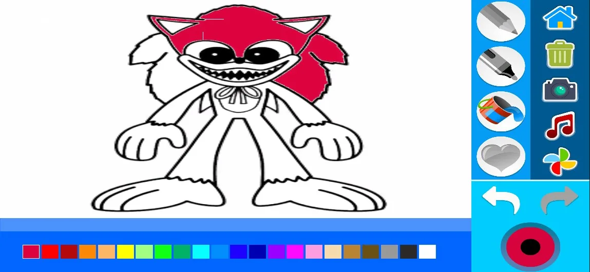 Coloring Poppy Sonnic playtime screenshot 2