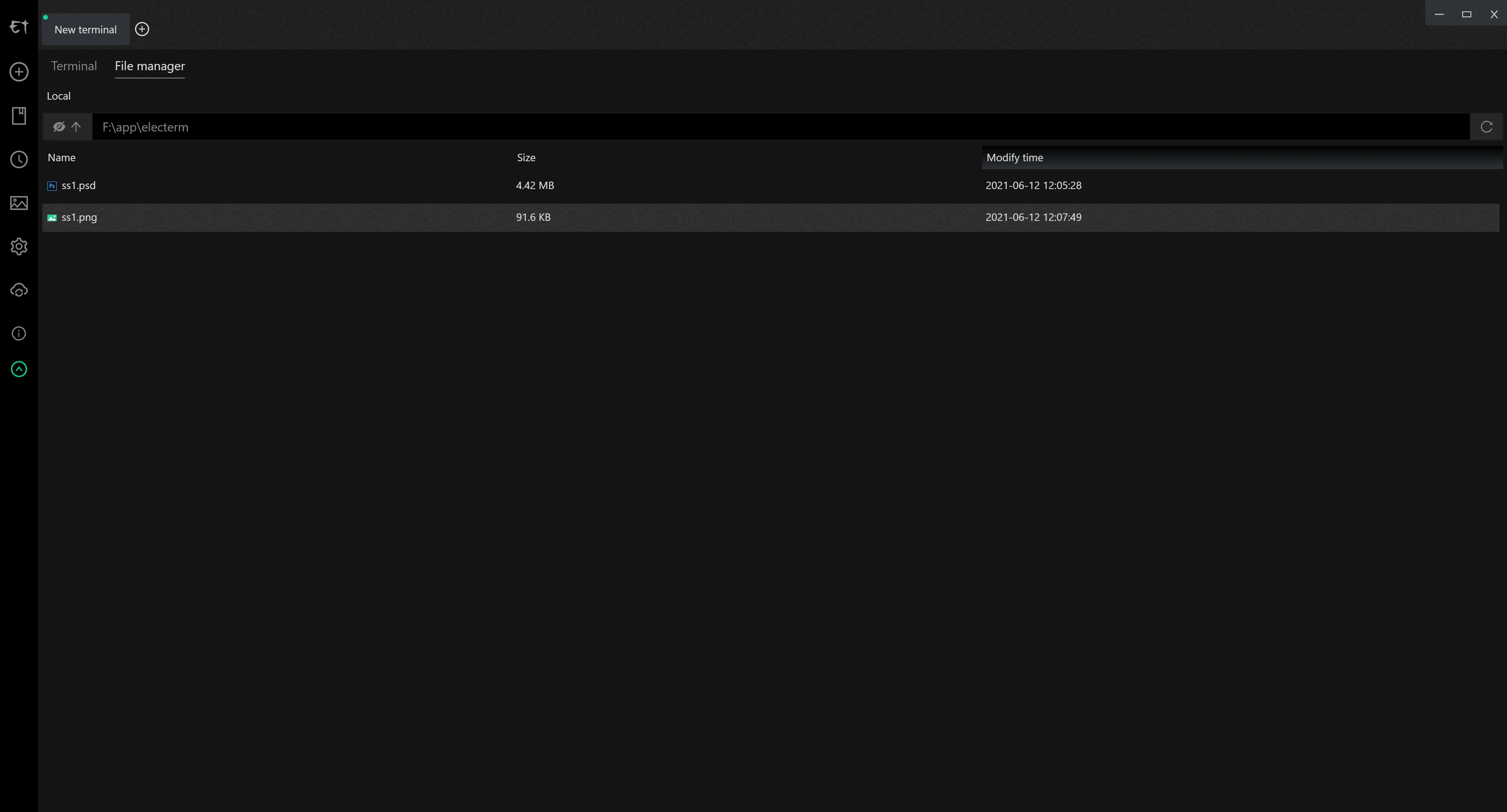 electerm screenshot 2