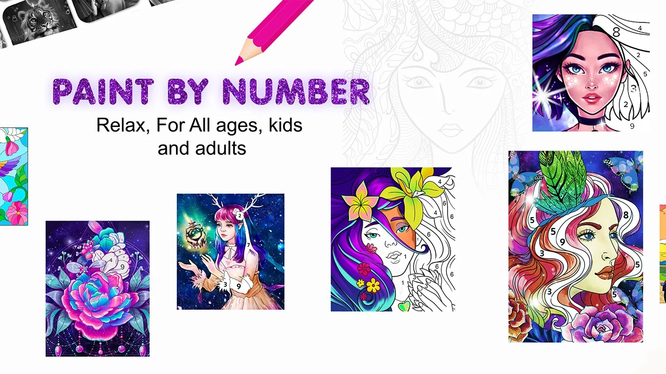 Paint By Numbers Book screenshot 1