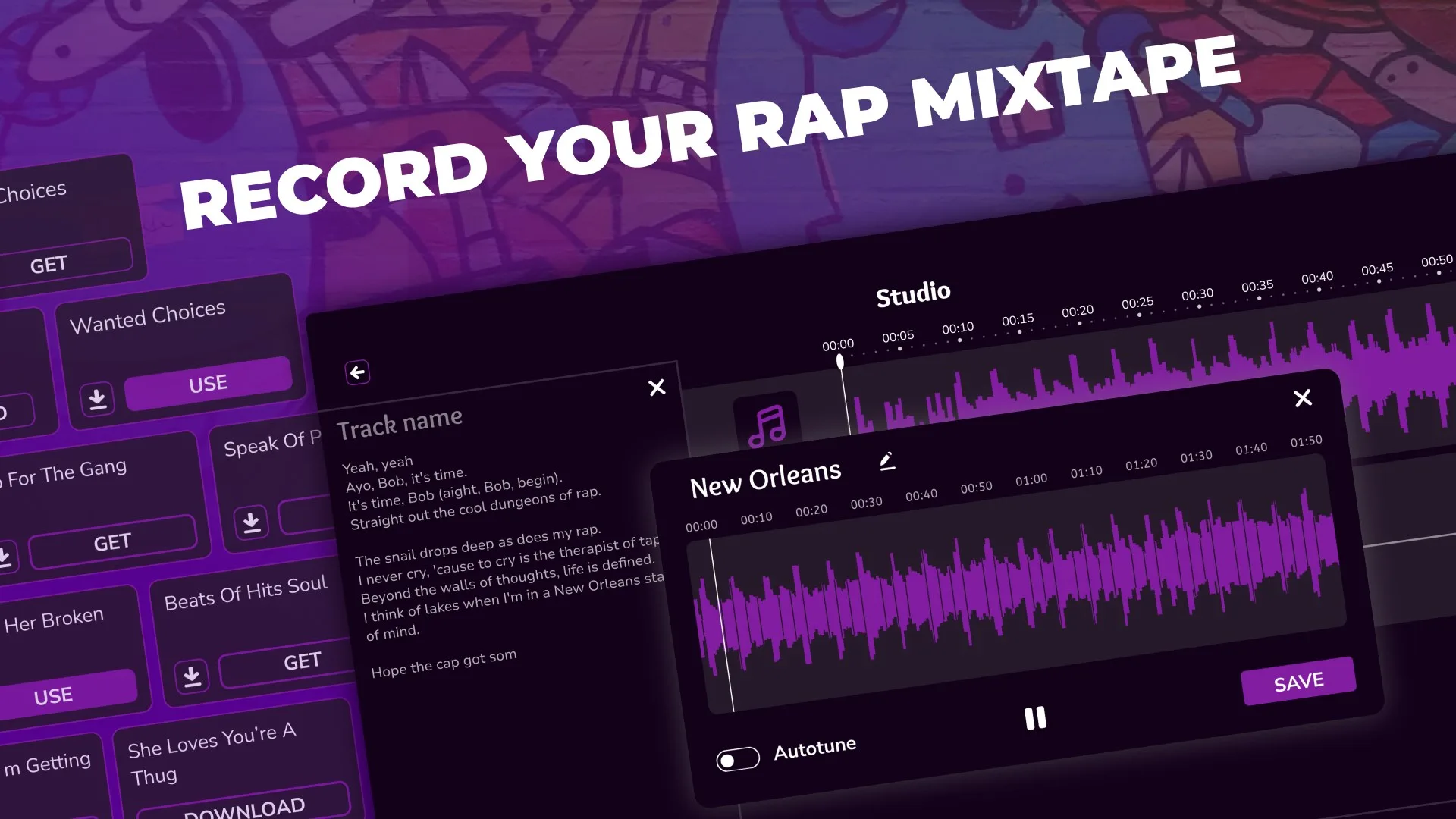 Mixtape Recorder - Rap Music Creator screenshot 1