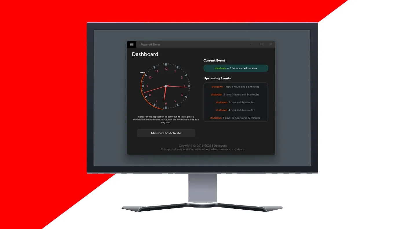 PowerOff Timer screenshot 1