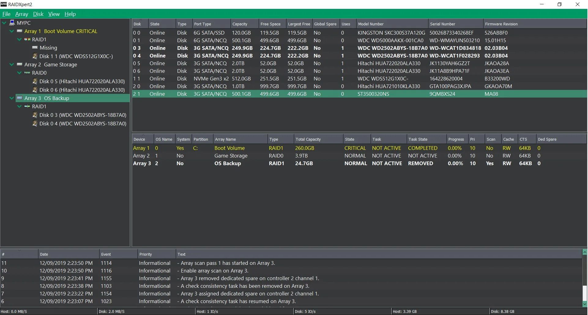 AMD RAIDXpert2 screenshot 1