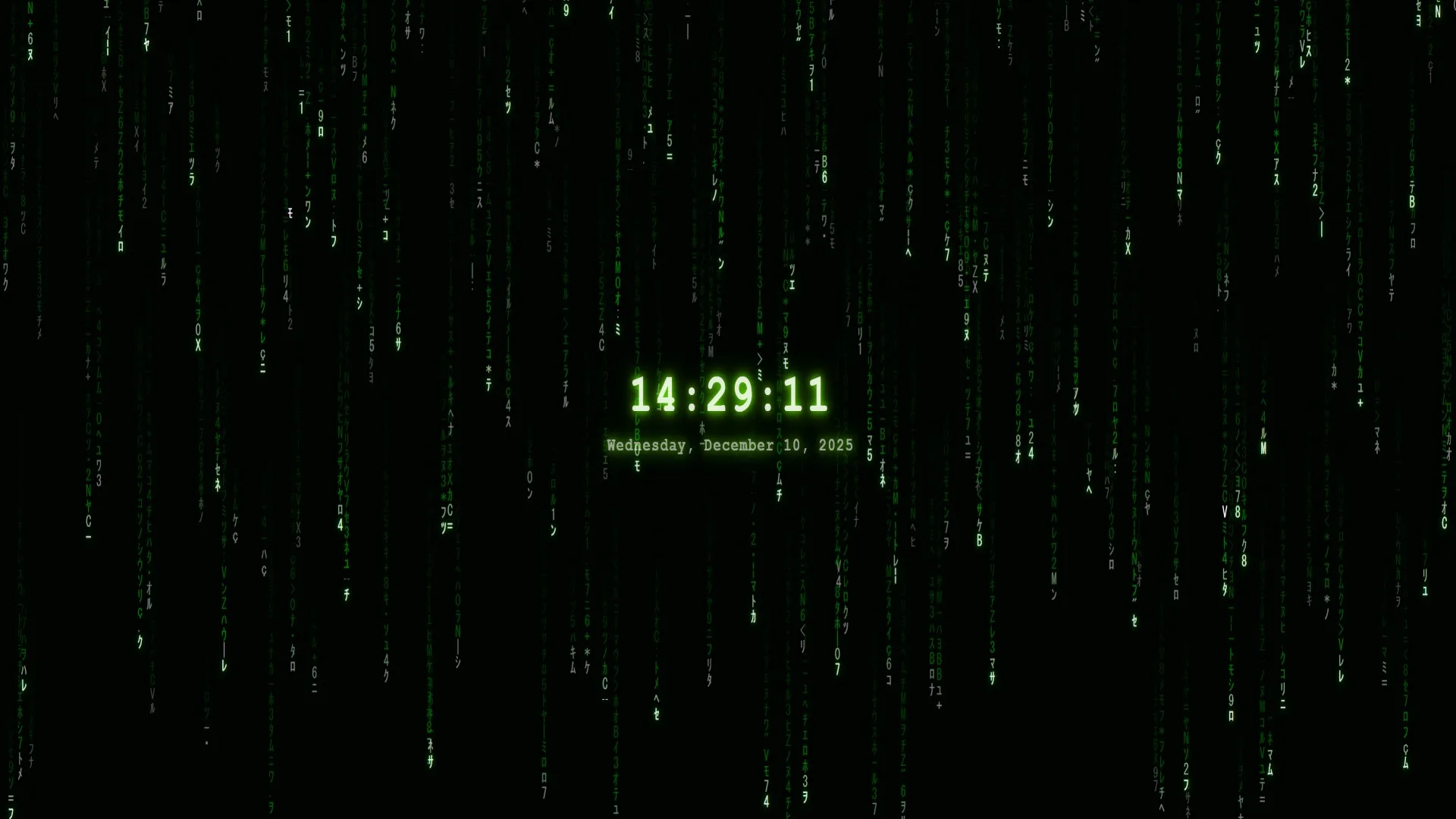 Digital Rain Matrix Screensaver screenshot 3