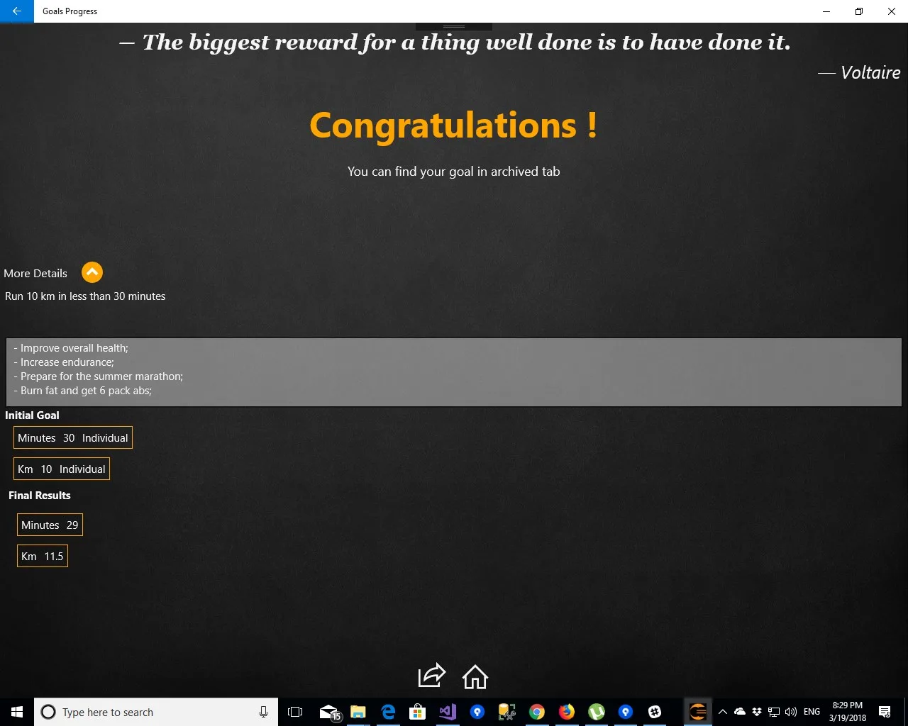 Progressive Goals screenshot 2