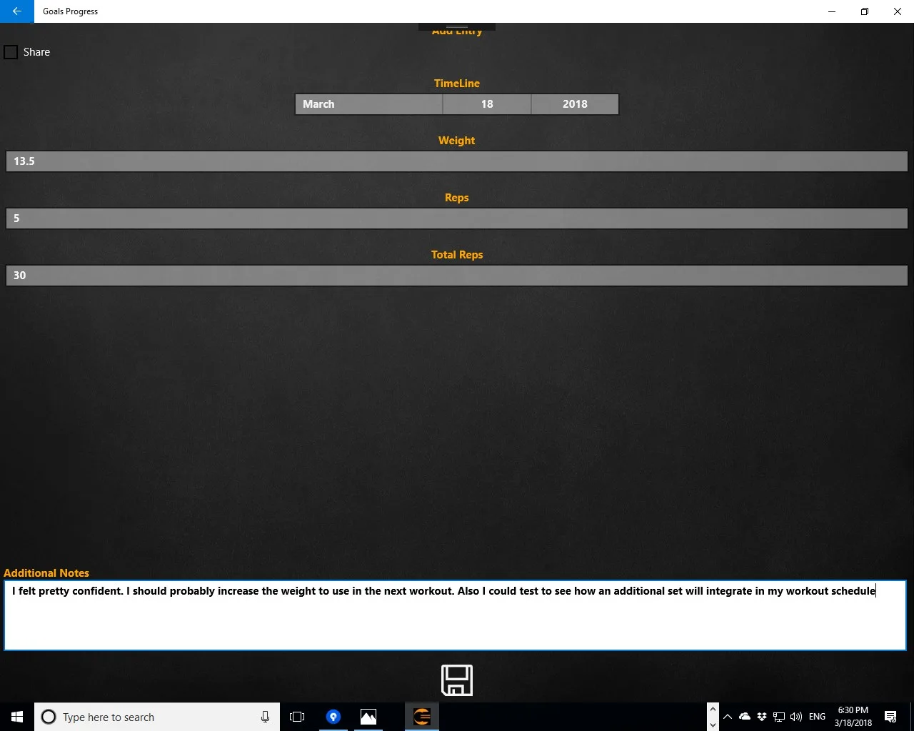 Progressive Goals screenshot 5