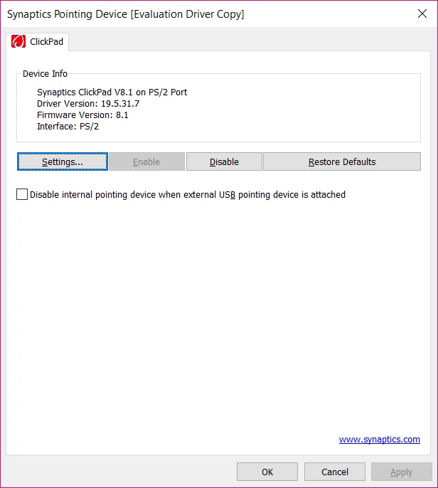 SynTouchpadApp screenshot 1