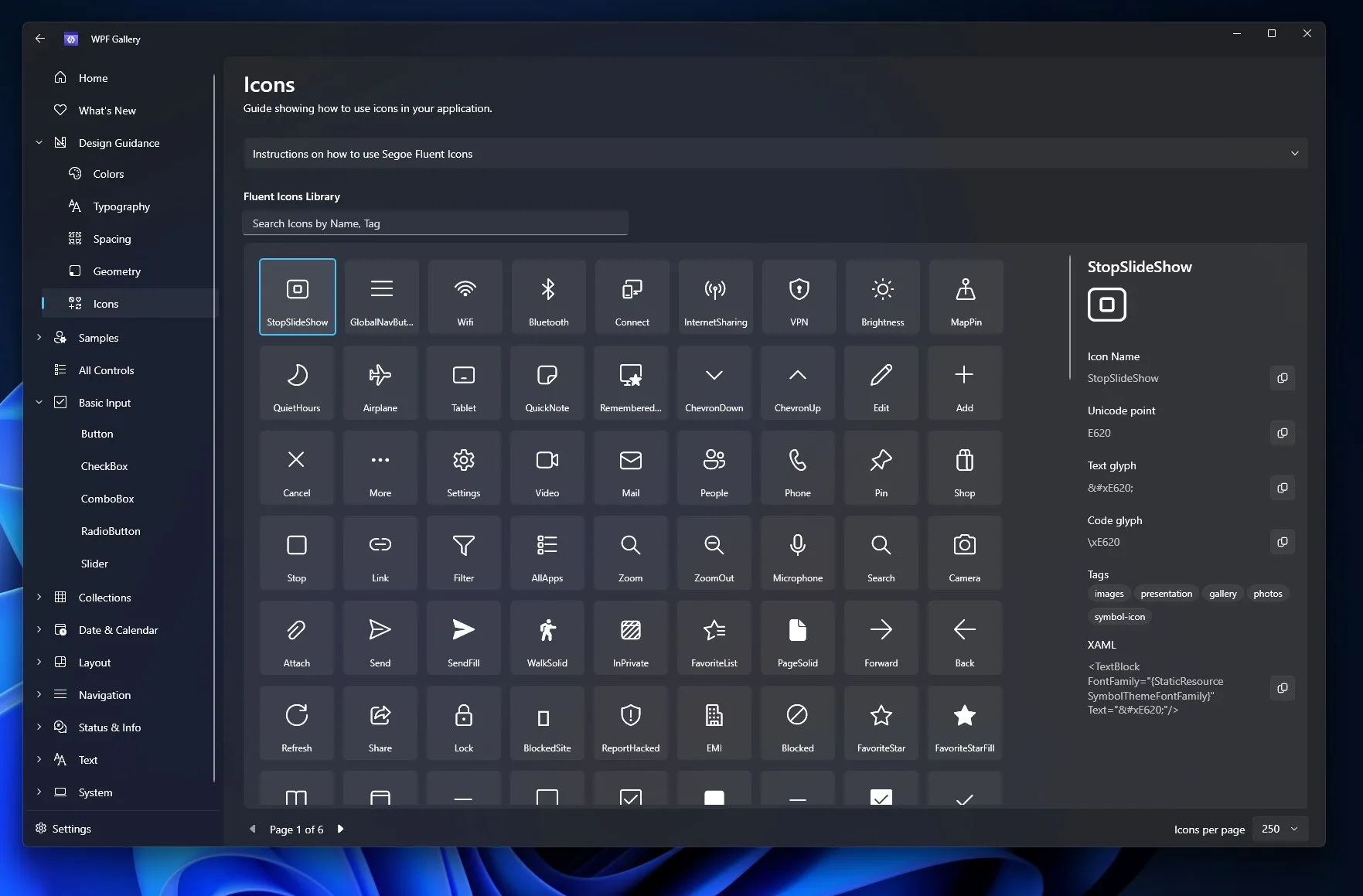 WPF Gallery screenshot 3