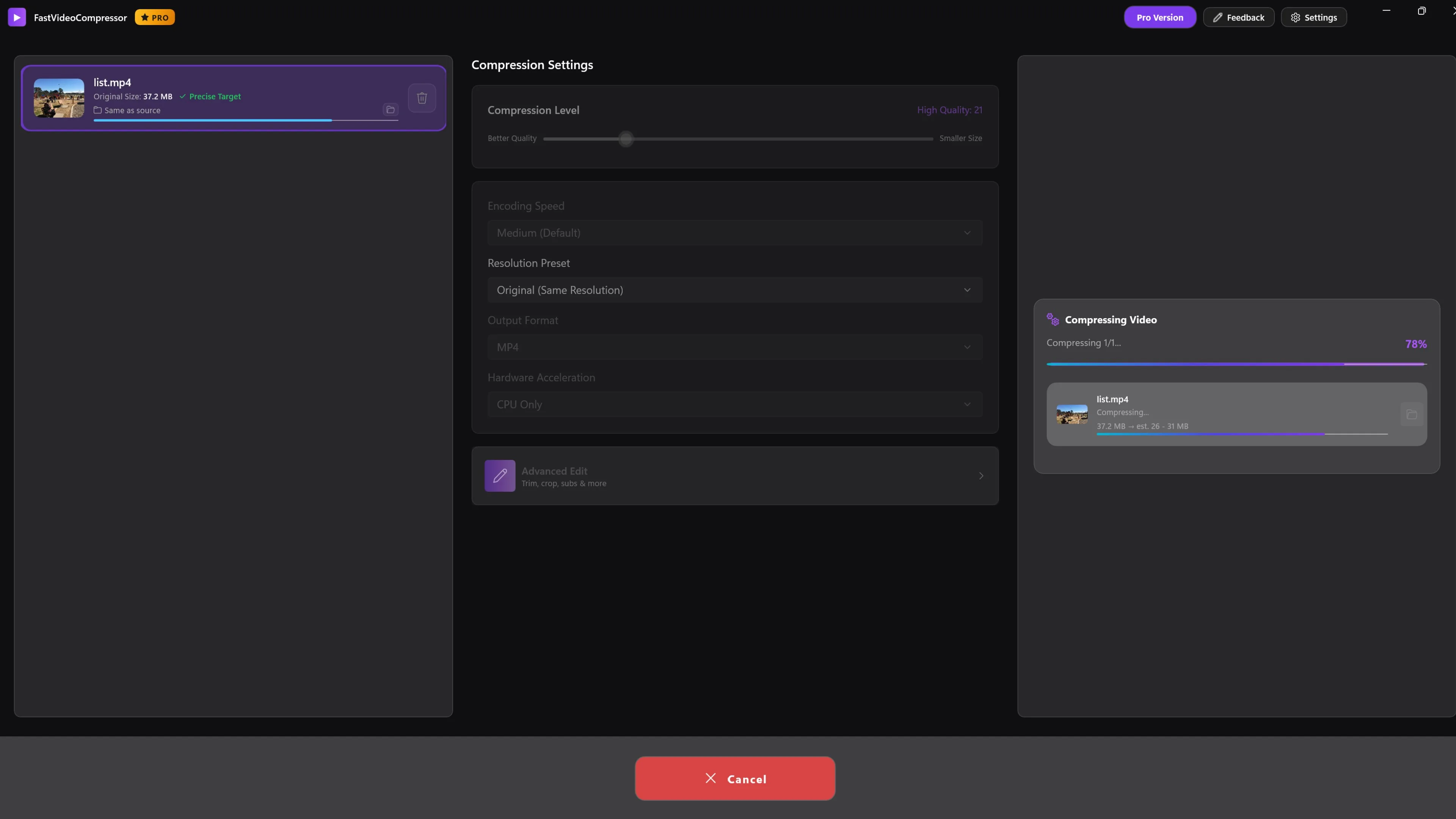 Fast Video Compressor - Resize, Batch Convert & Shrink Video screenshot 2