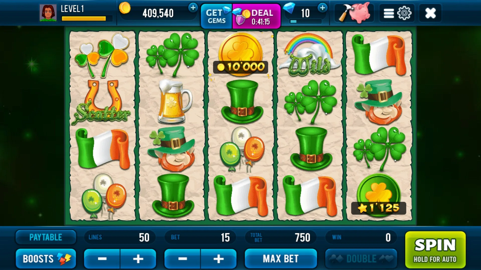 St.Patrick Slot Machine with Jackpots screenshot 2