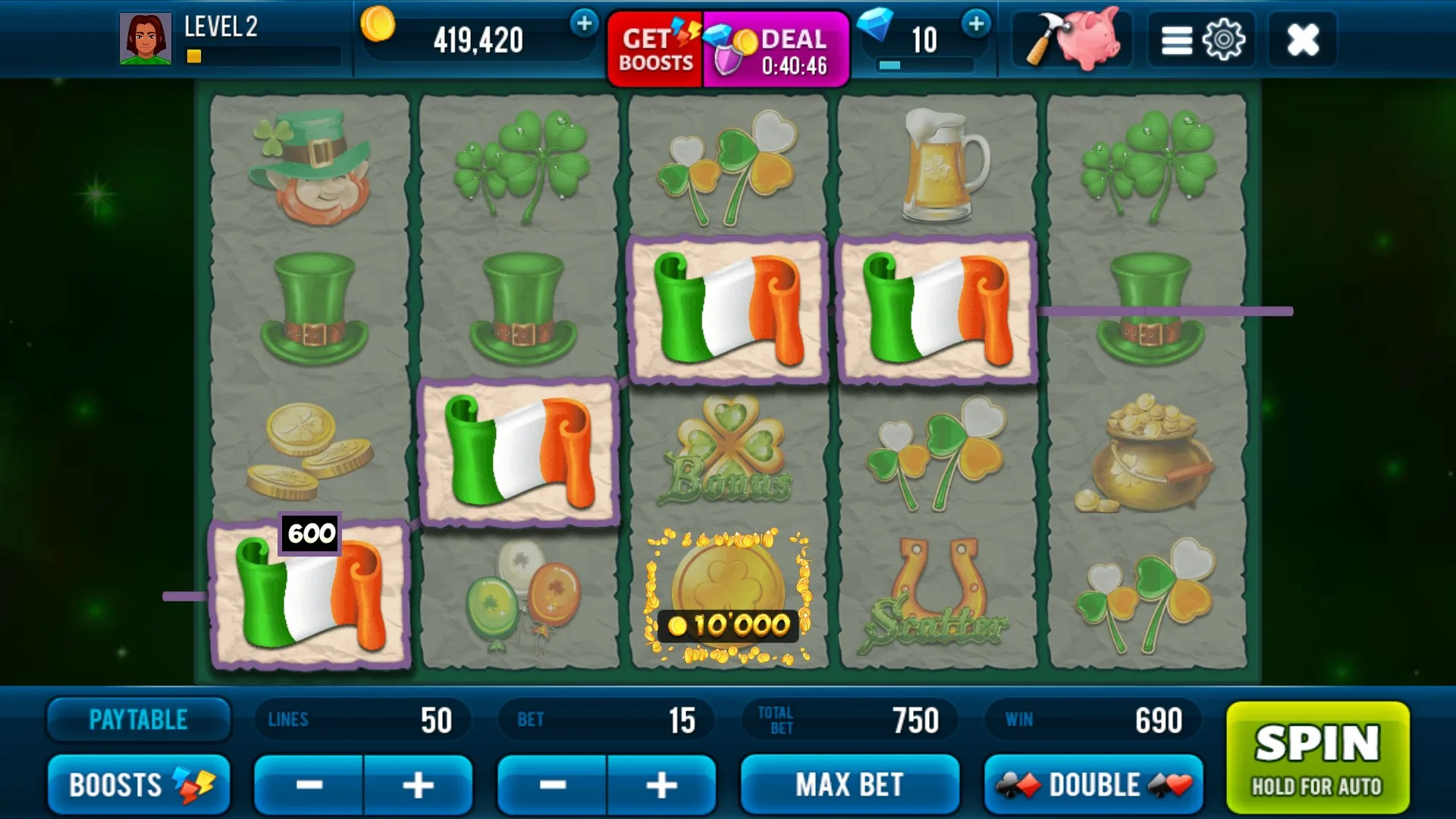 St.Patrick Slot Machine with Jackpots screenshot 5