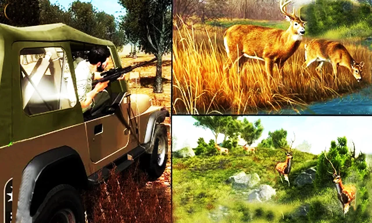 Wild Jungle Animal Hunting Sniper Shooting 3D screenshot 1