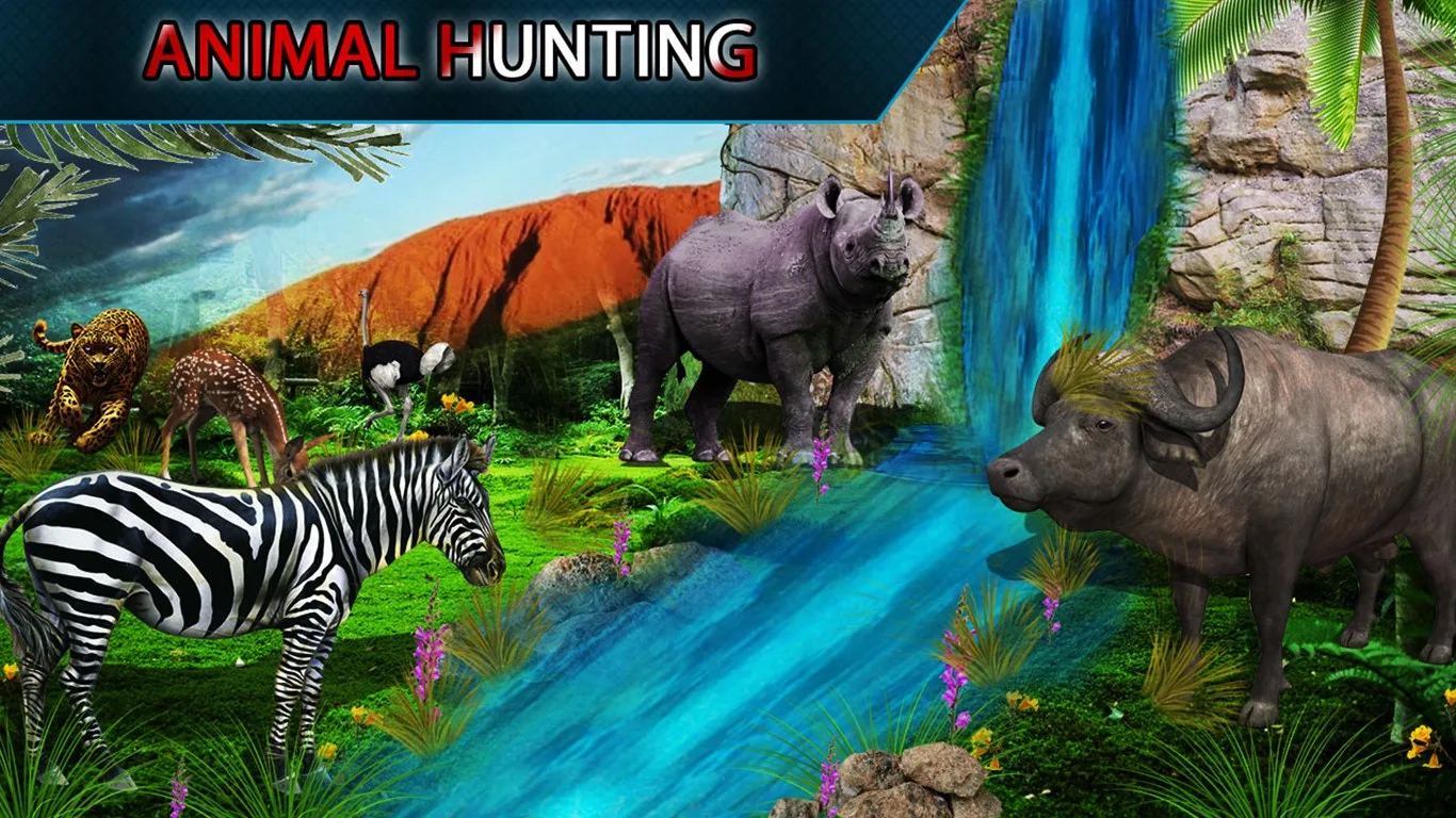 Wild Jungle Animal Hunting Sniper Shooting 3D screenshot 3