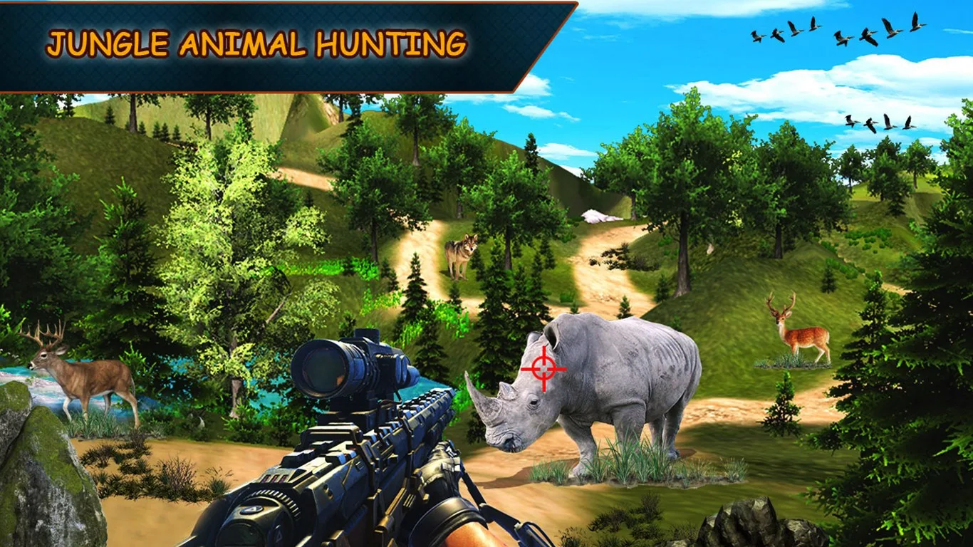 Wild Jungle Animal Hunting Sniper Shooting 3D screenshot 5