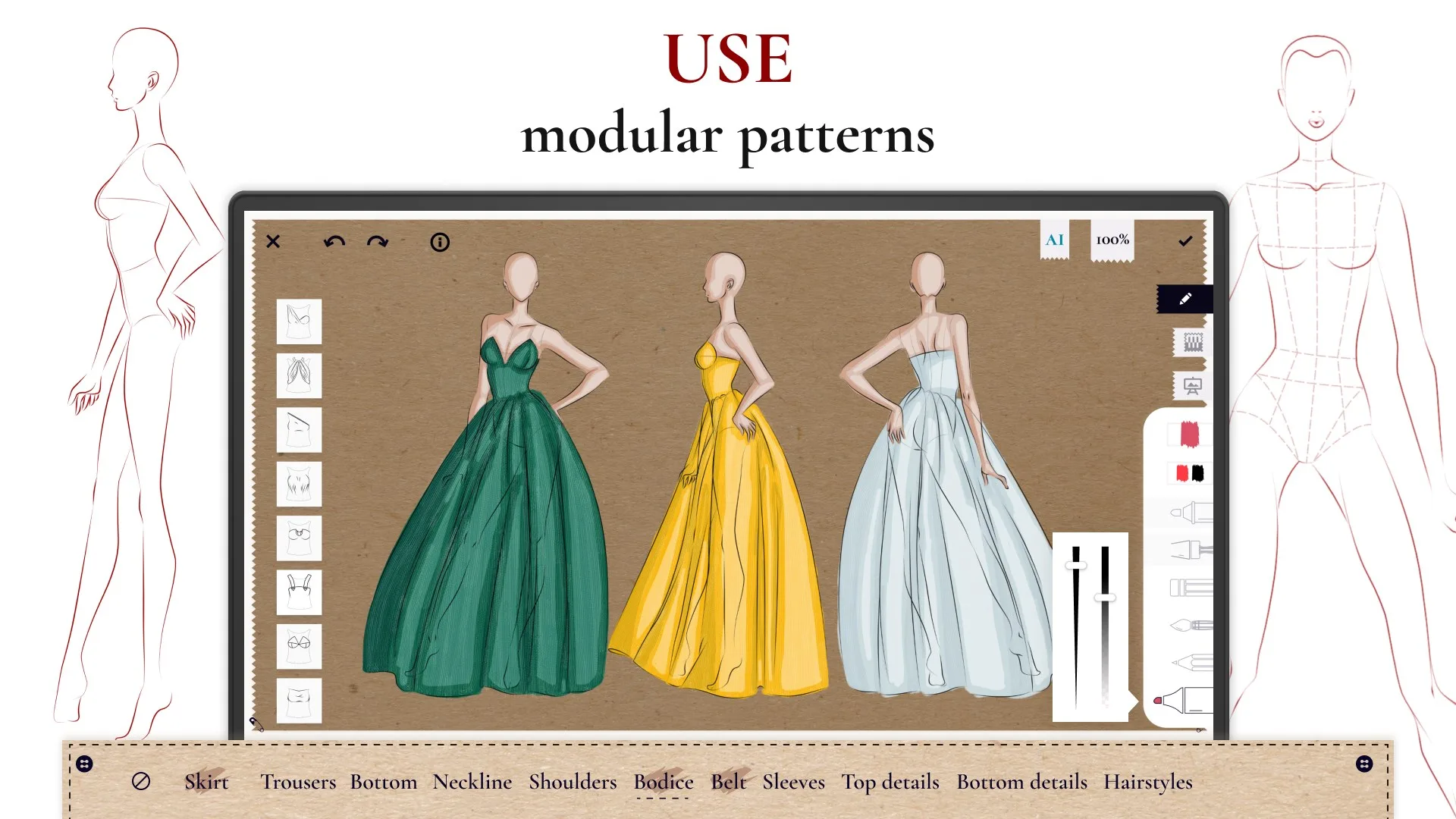 Fashionista Sketchbook: Design Clothes Illustration screenshot 2