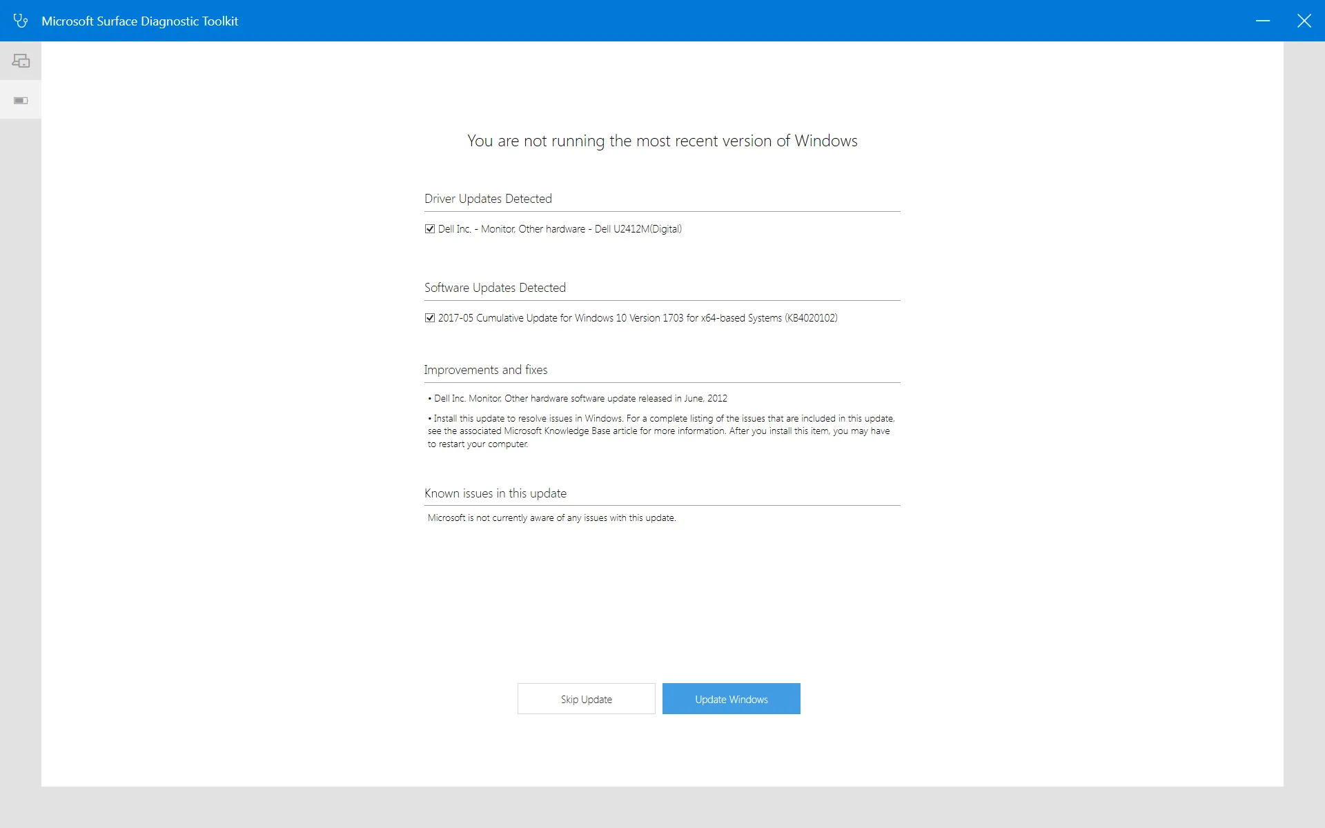 Surface Diagnostic Toolkit screenshot 1
