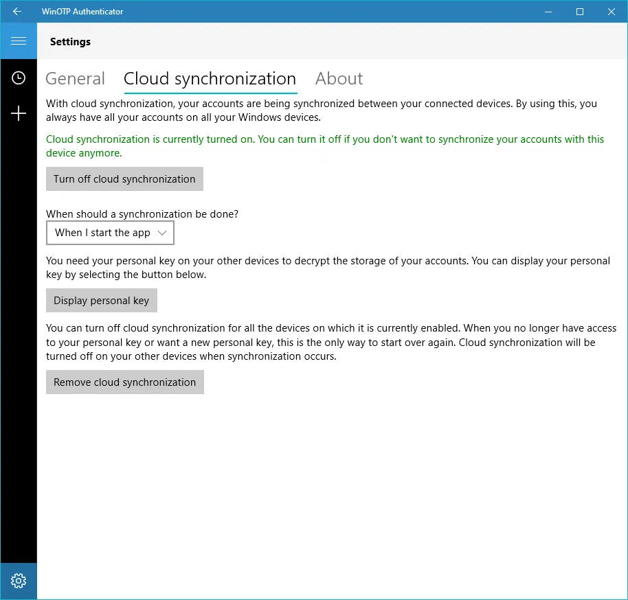 WinOTP Authenticator screenshot 3