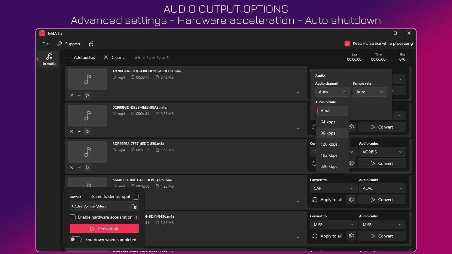 M4A to MP3 - M4A to WAV screenshot 2