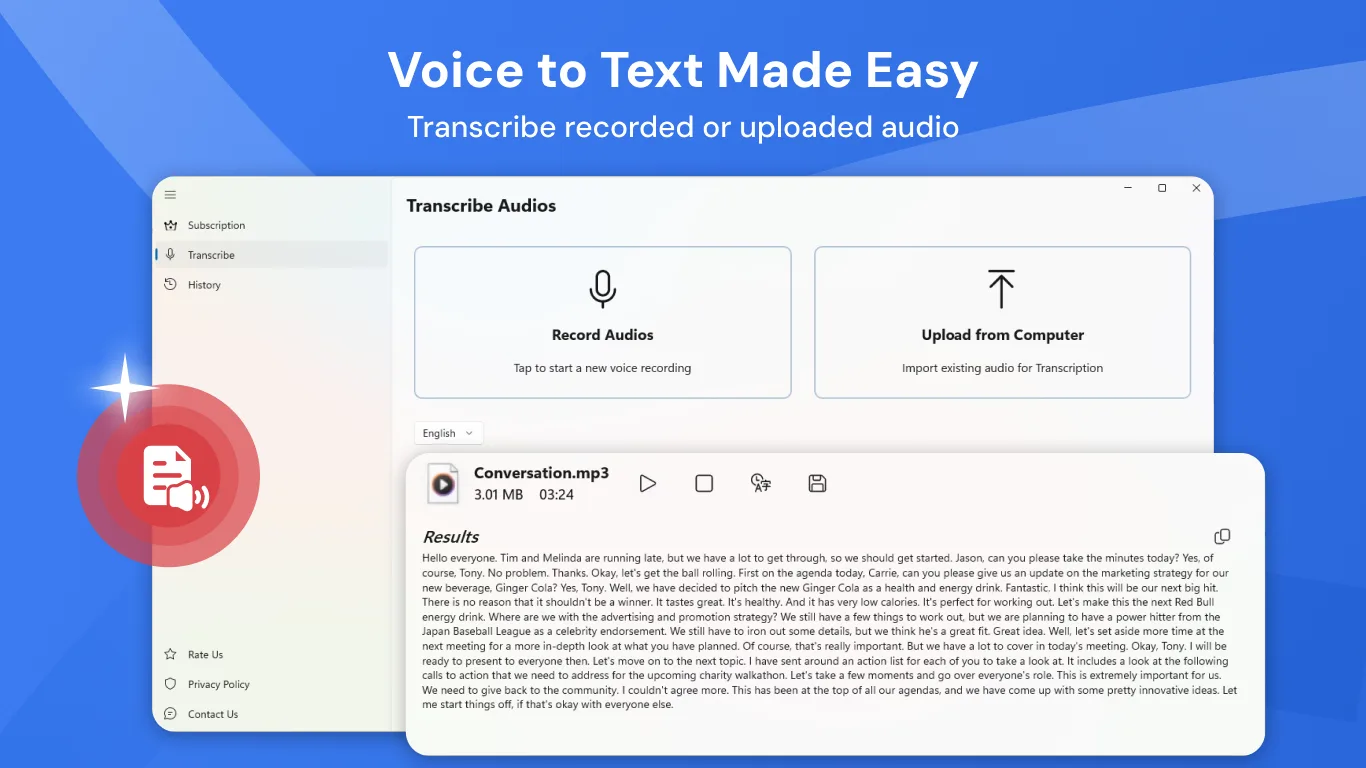 Summary AI Meeting Note Taker - Transcribe Speech to Text screenshot 4
