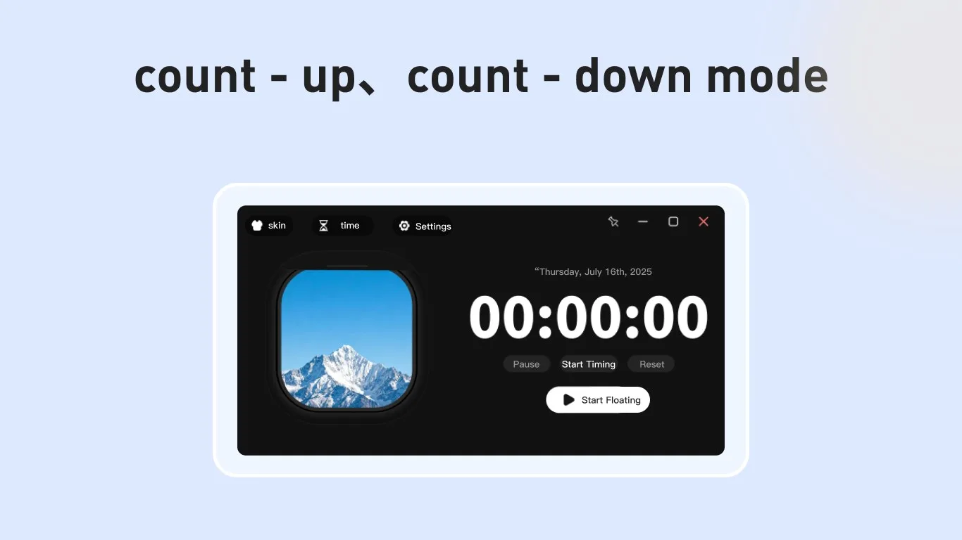 Floating desktop clock screenshot 3