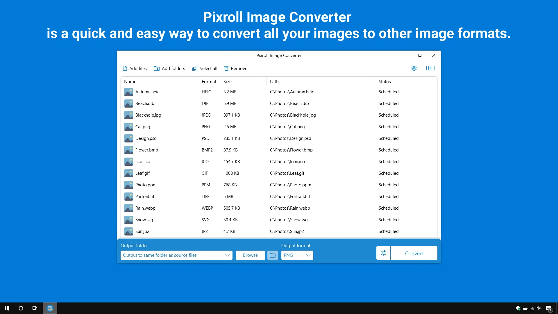 Pixroll Image Converter screenshot 1
