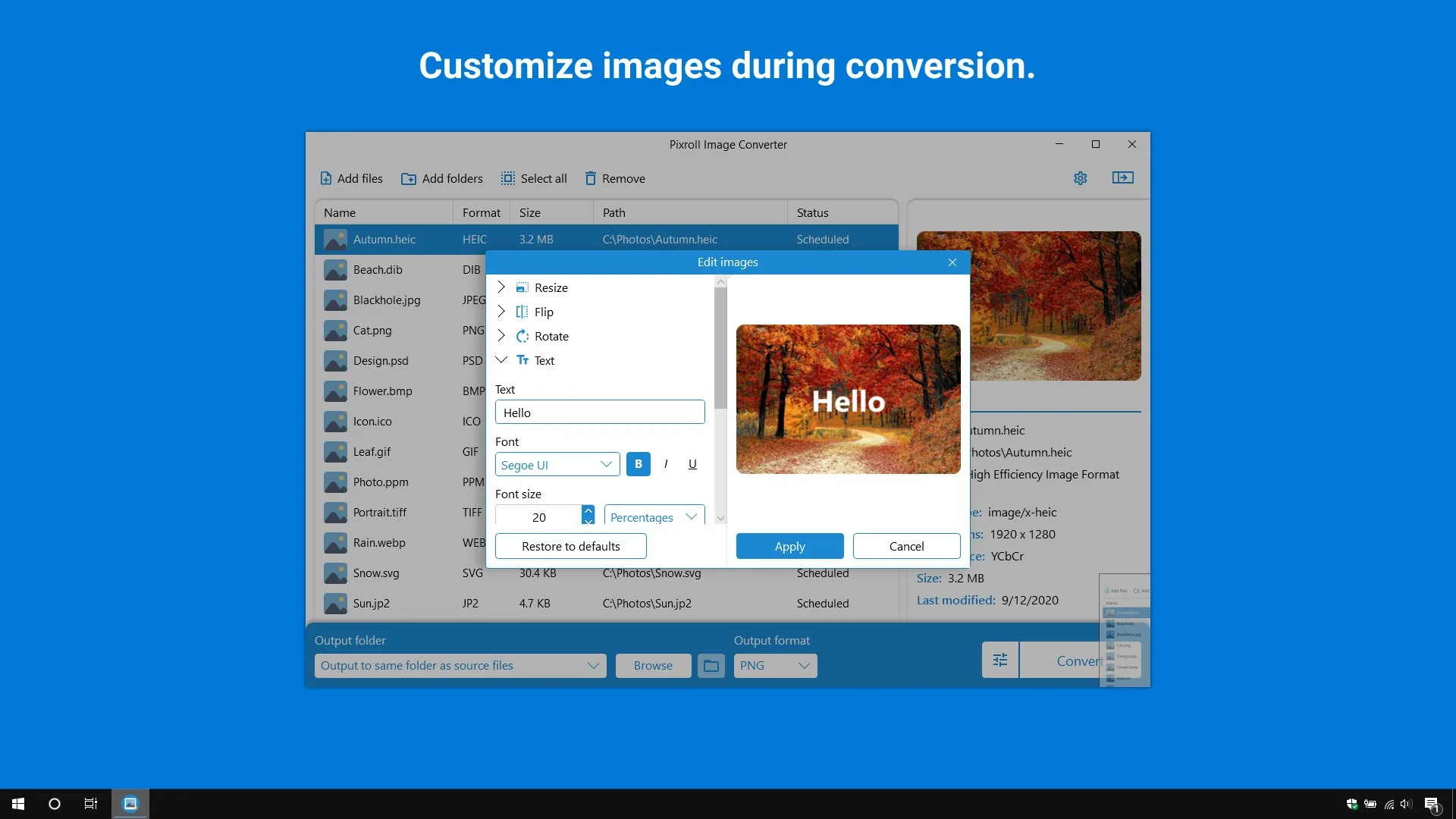 Pixroll Image Converter screenshot 3