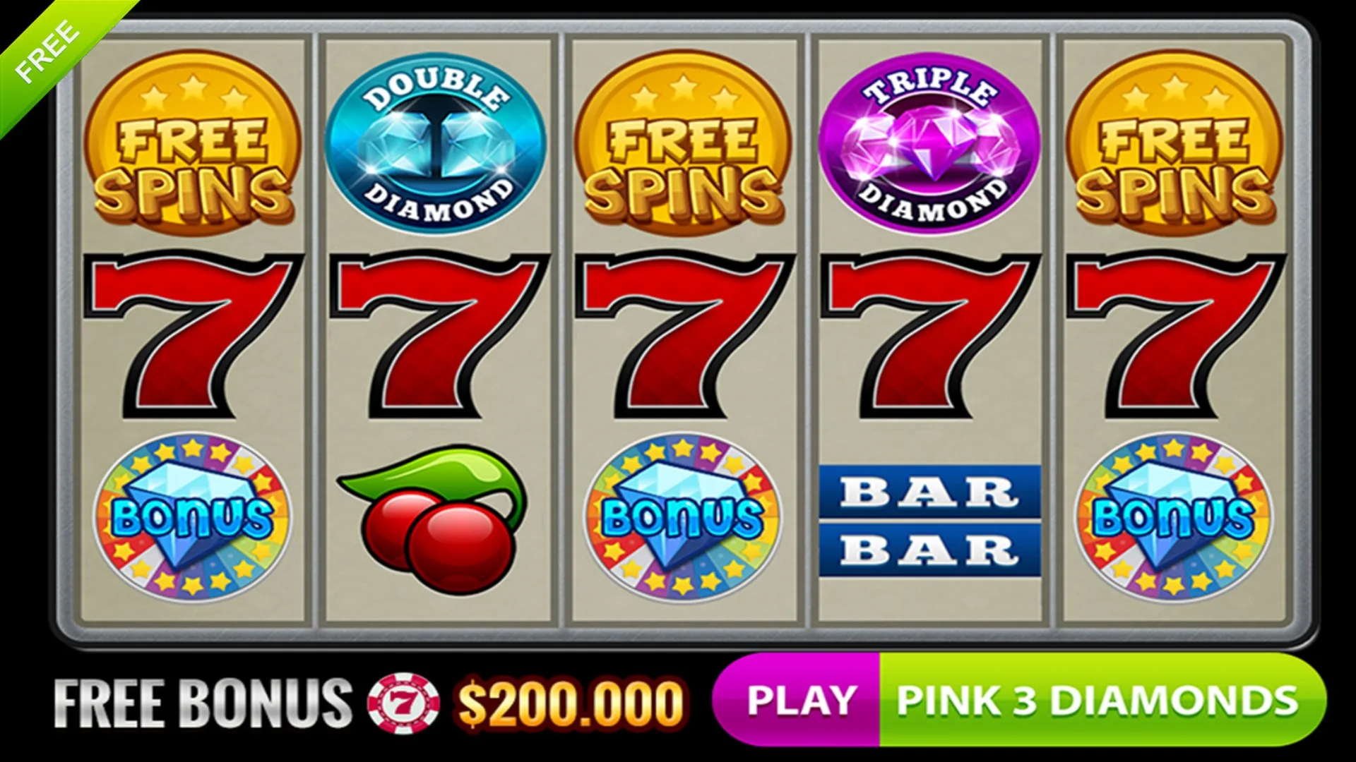 Pink 3 Diamonds Slots screenshot 5