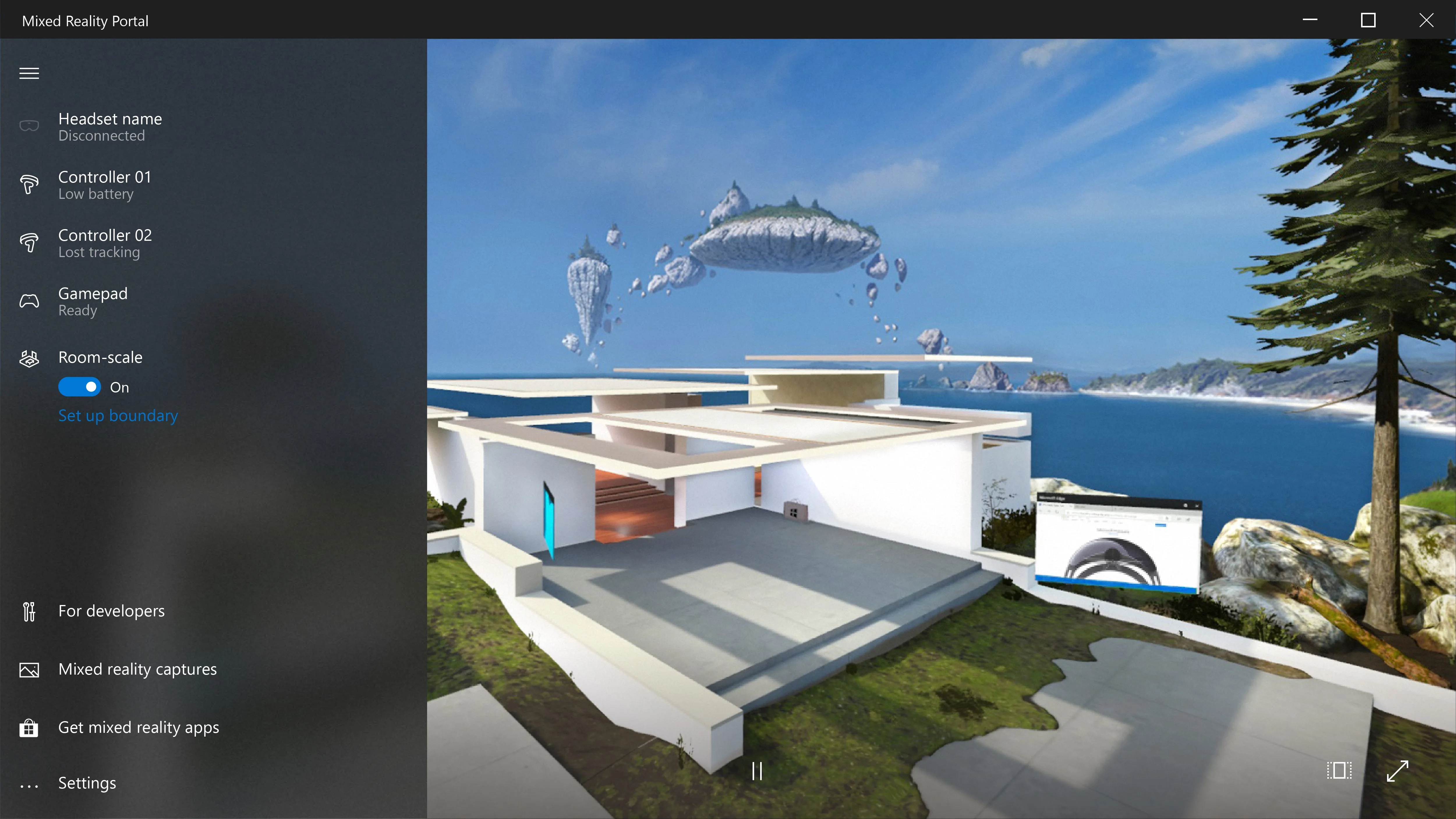 Mixed Reality Portal screenshot 2
