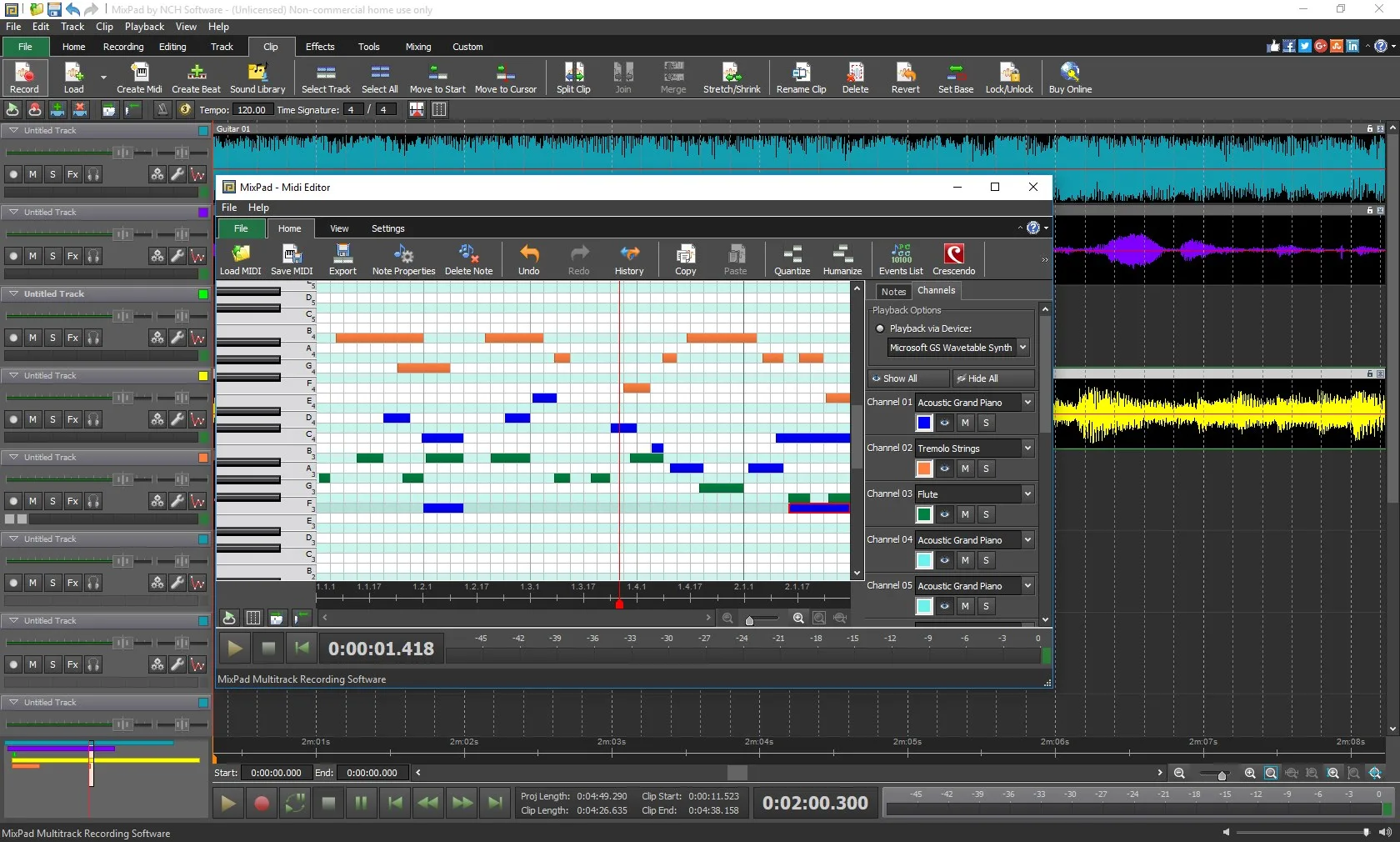 MixPad Multitrack Recording Software Express Edition screenshot 1
