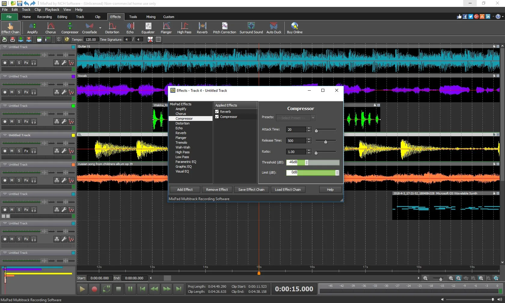 MixPad Multitrack Recording Software Express Edition screenshot 3