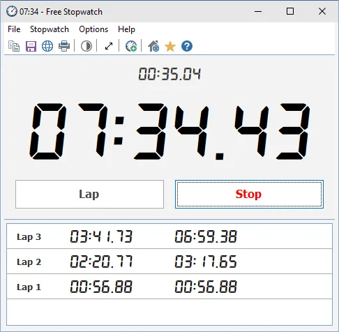 Free Stopwatch App screenshot 1