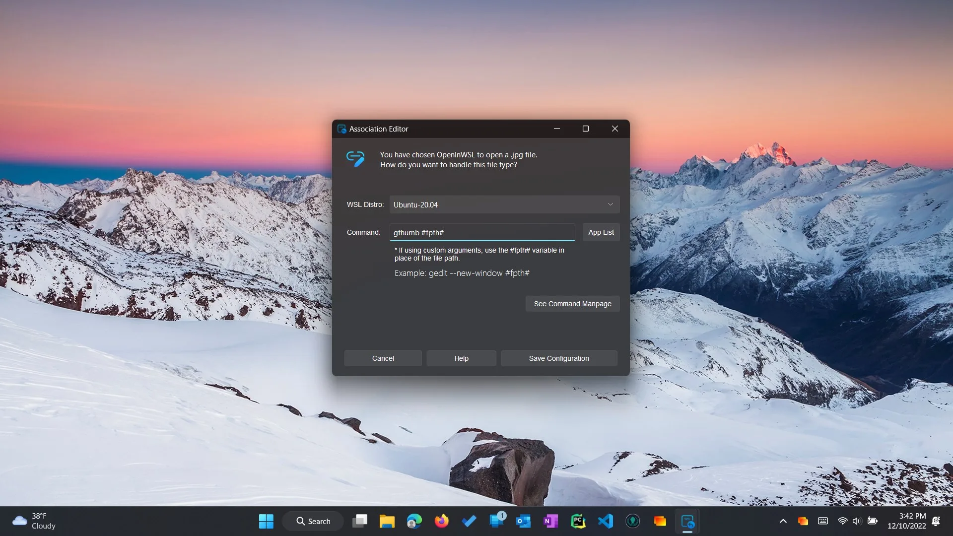 OpenInWSL screenshot 3