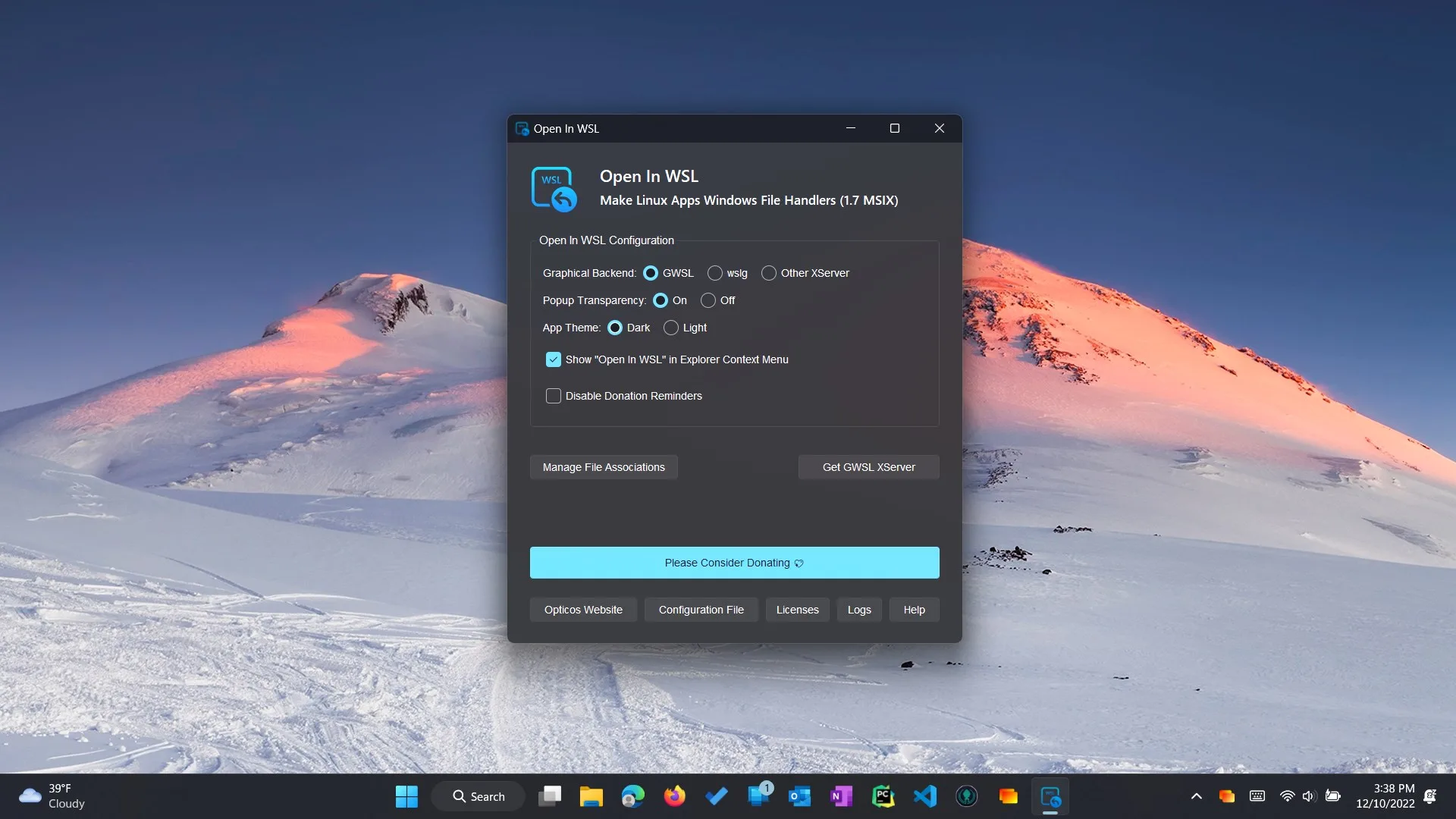 OpenInWSL screenshot 5