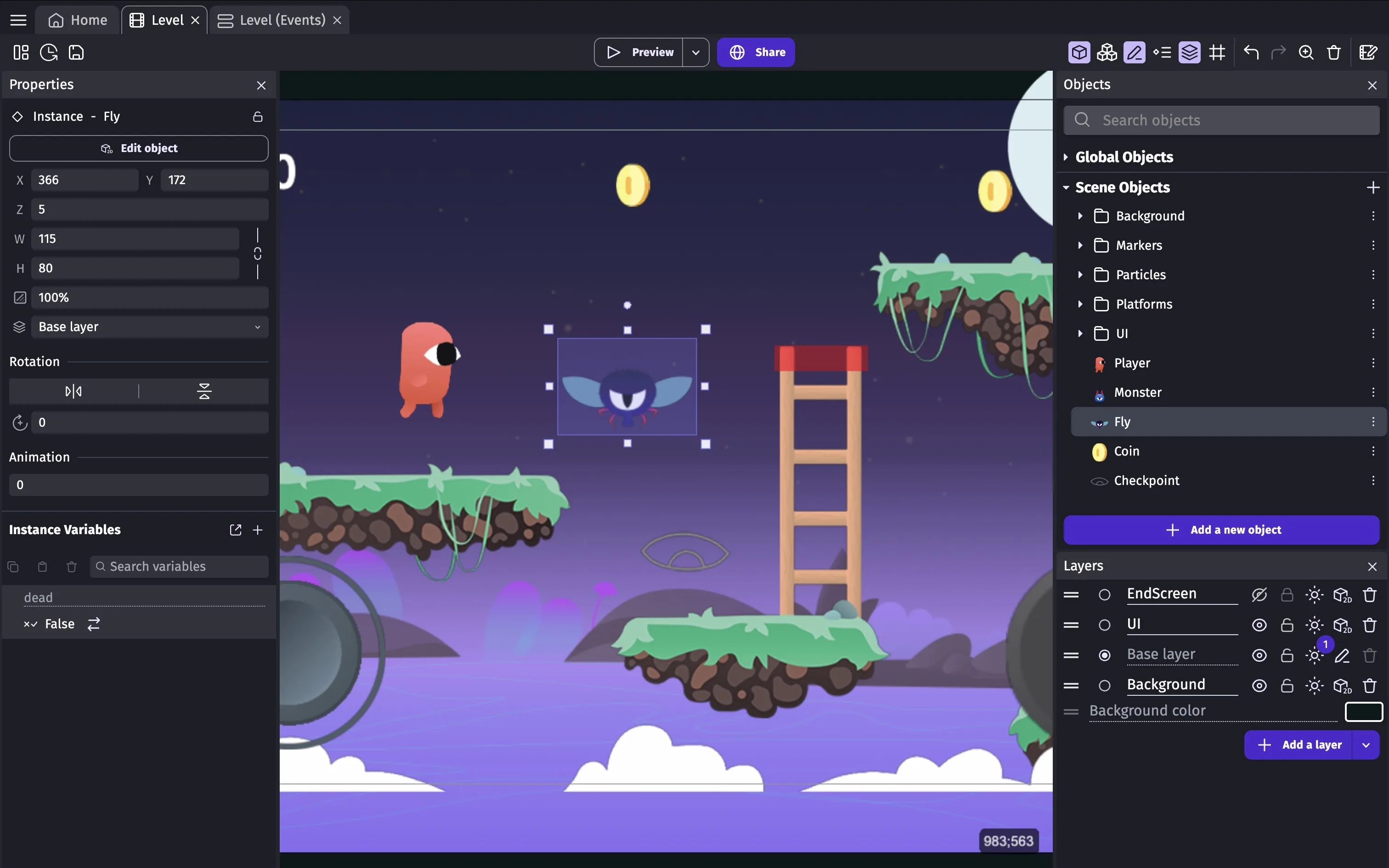 GDevelop screenshot 2