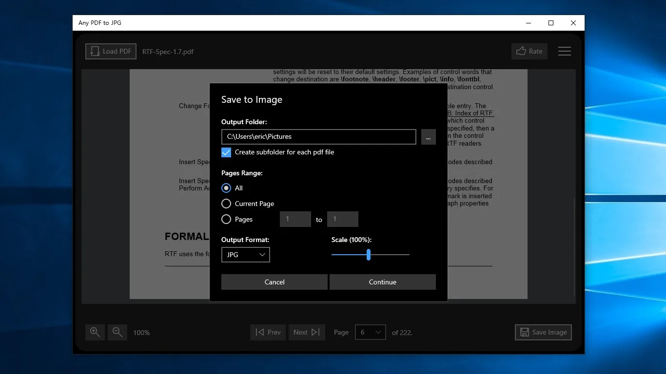 Any PDF to JPG screenshot 1