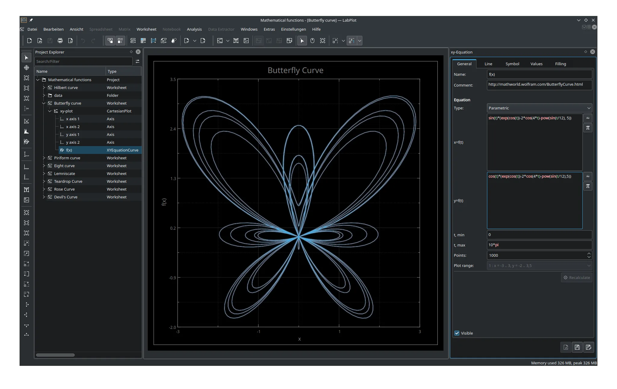 LabPlot screenshot 5