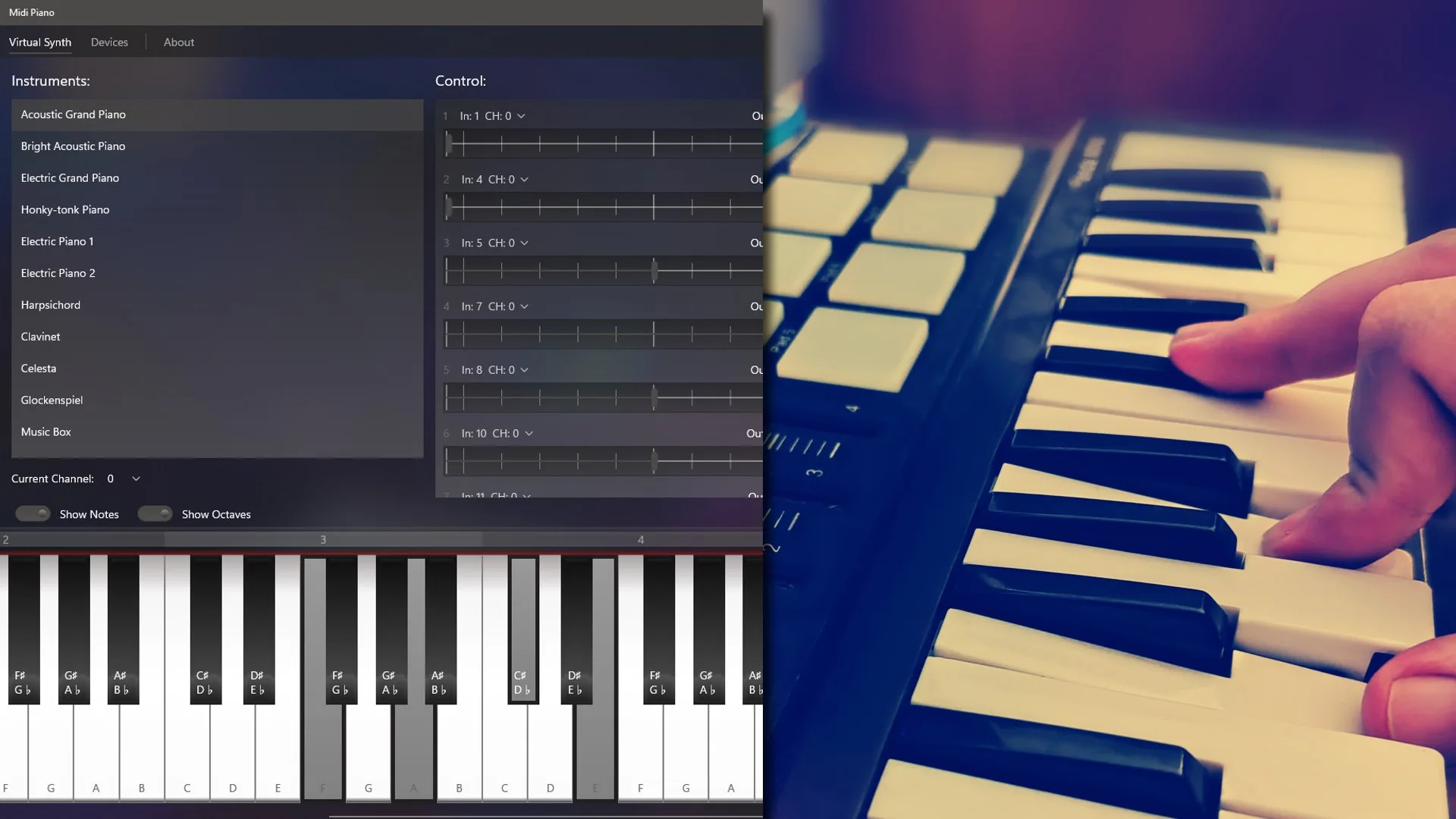 Midi Piano screenshot 1