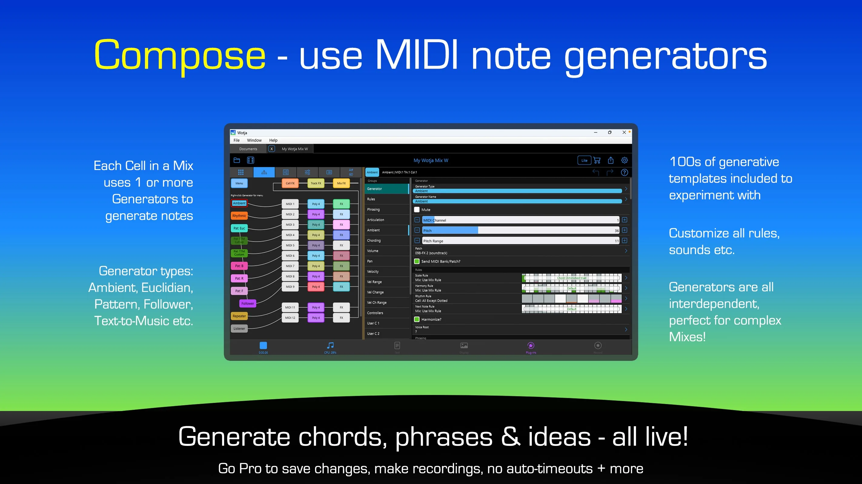 Wotja: Live Generative Music screenshot 4