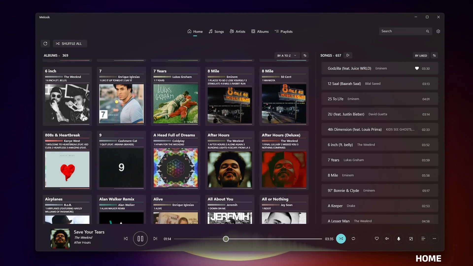 Melosik - Music Player for Windows screenshot 1