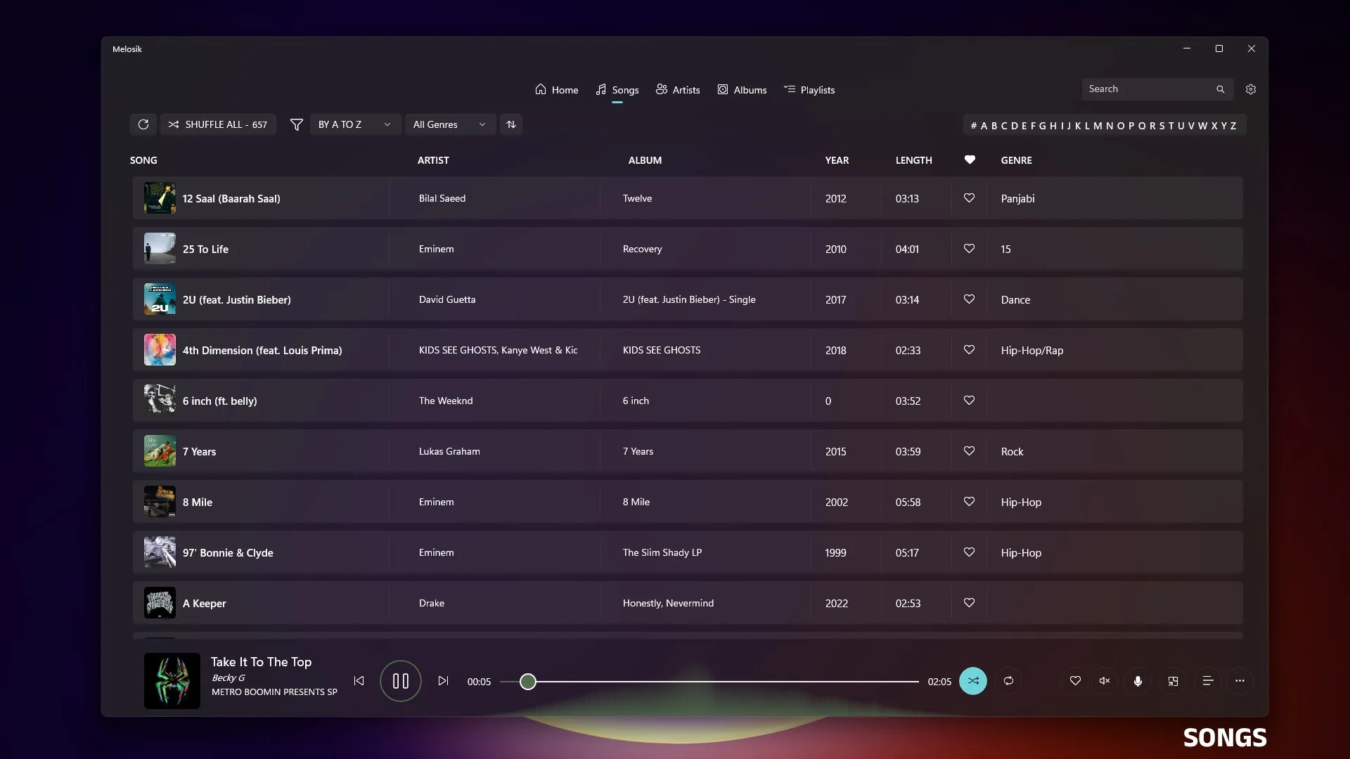 Melosik - Music Player for Windows screenshot 2