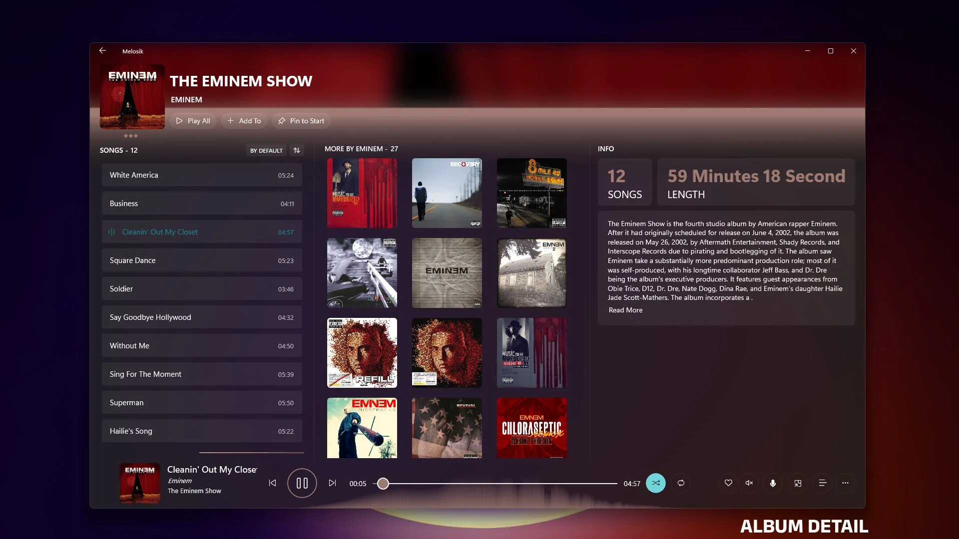 Melosik - Music Player for Windows screenshot 4