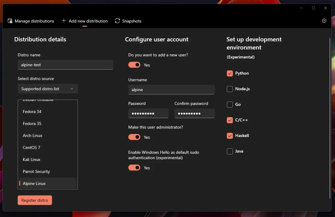easyWSL screenshot 1