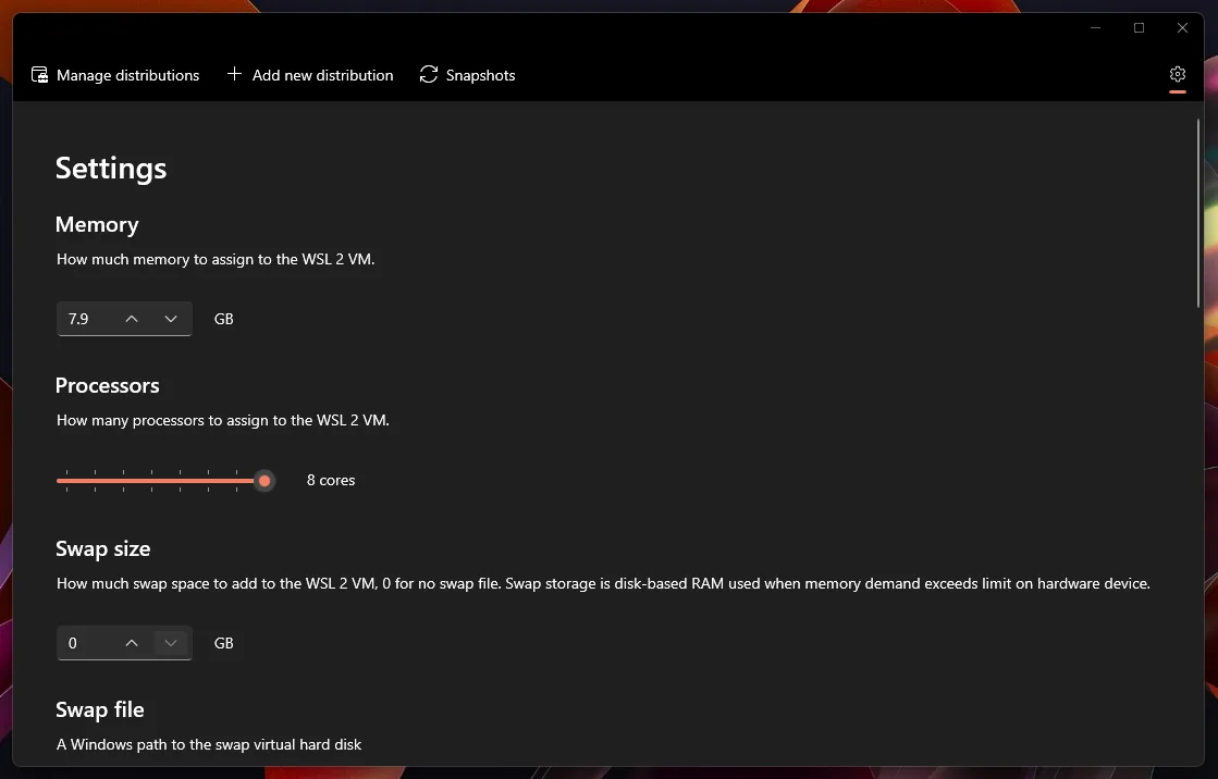 easyWSL screenshot 2