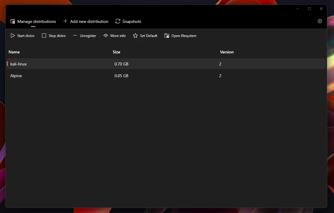 easyWSL screenshot 3