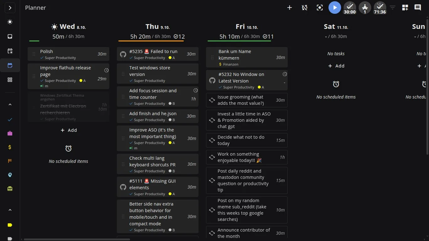 Super Productivity screenshot 1
